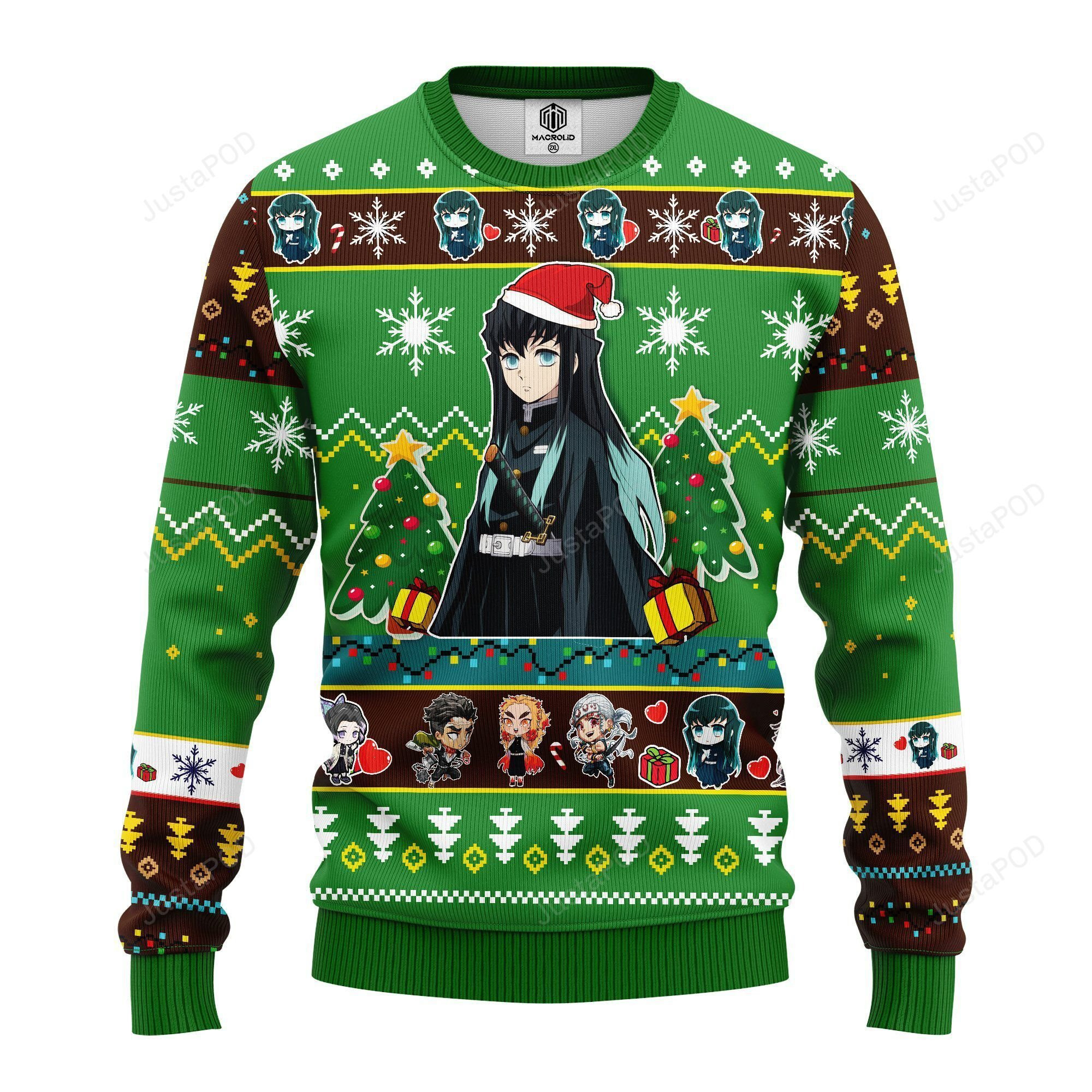 Muichiro Tokito Christmas Demon Slayer Anime Ugly Christmas Sweater Adult 3D Funny Matching for family