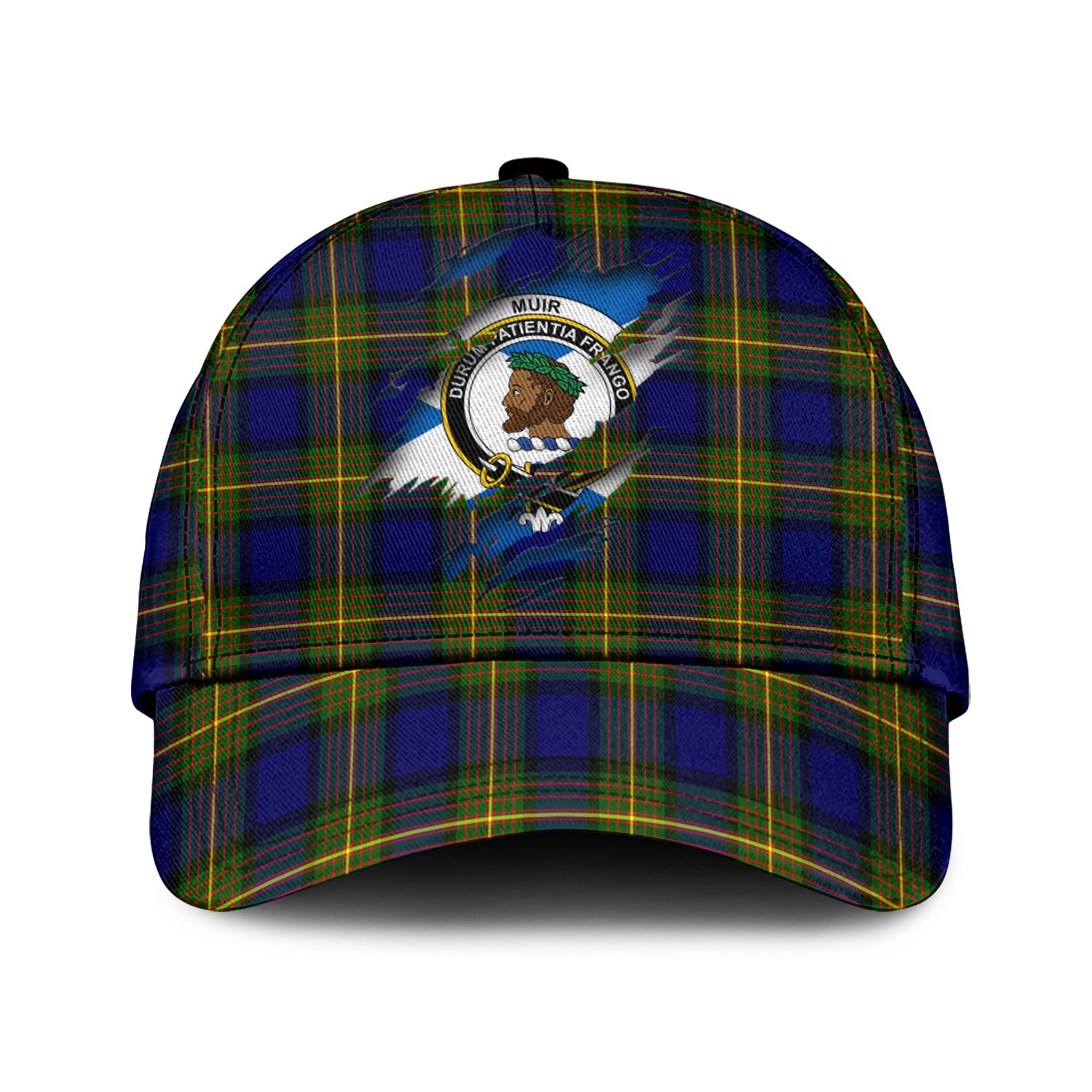 Muir Tartan Plaid Cap, Family Crest In Me Style Tartan Baseball Cap TS23 Trucker Hats Custom Hats Gifts For Men & Women