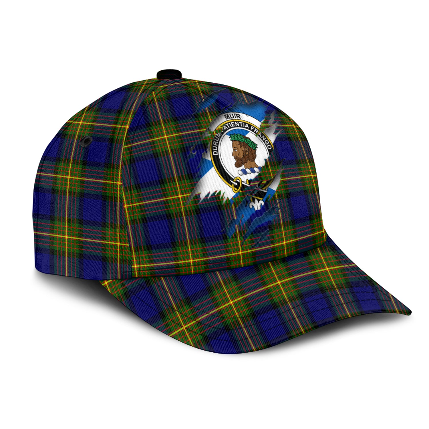 Muir Tartan Plaid Cap, Family Crest In Me Style Tartan Baseball Cap TS23 Trucker Hats Custom Hats Gifts For Men & Women