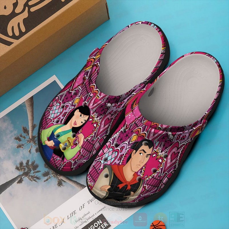 Mulan and Shang Cartoon Crocs Crocband Clogs Shoes Comfortable For Men Women and Kids