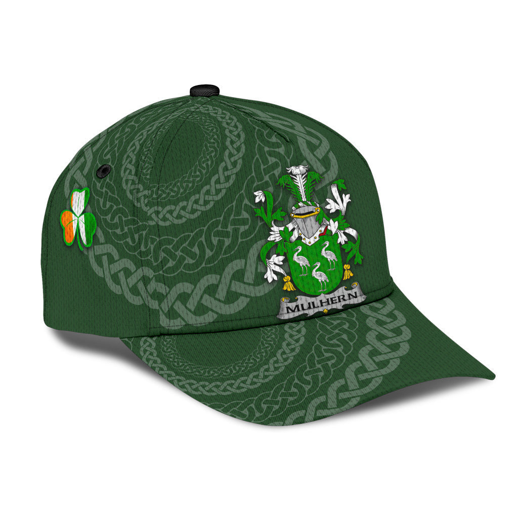 Mulhern Coat Of Arms - Irish Family Crest St Patrick's Day Hat Classic Cap Trucker Hats Custom Hats Gifts For Men & Women