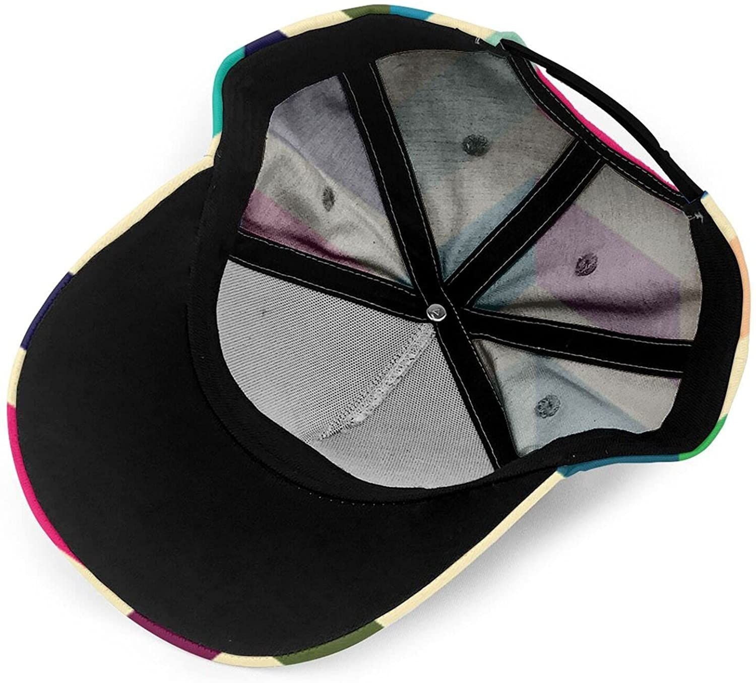 Multicoloured Zig Zag Print Casual Baseball 3D Cap Adjustable Twill Sports Dad Hats for Unisex Trucker Hats Custom Hats Gifts For Men & Women