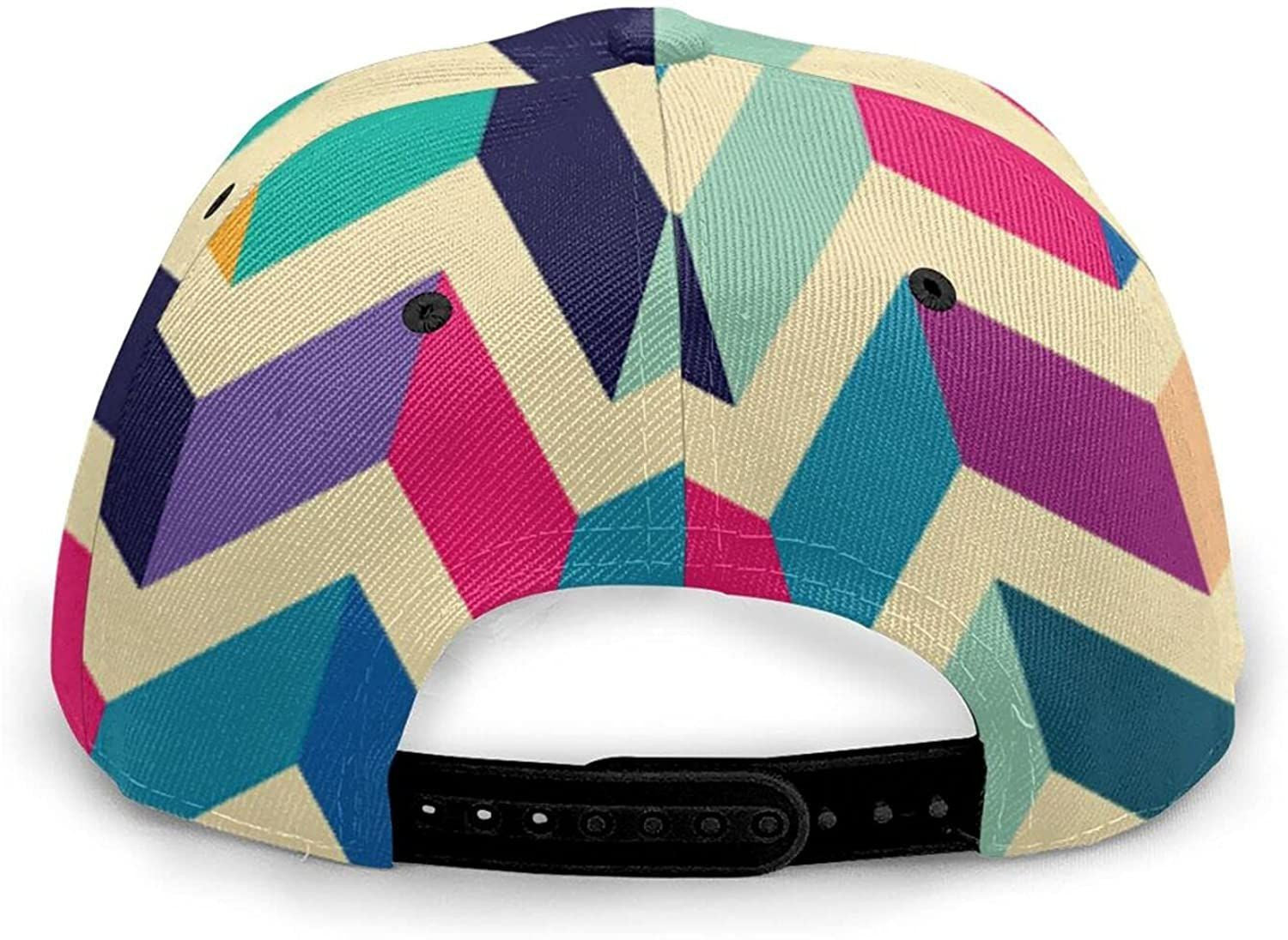 Multicoloured Zig Zag Print Casual Baseball 3D Cap Adjustable Twill Sports Dad Hats for Unisex Trucker Hats Custom Hats Gifts For Men & Women