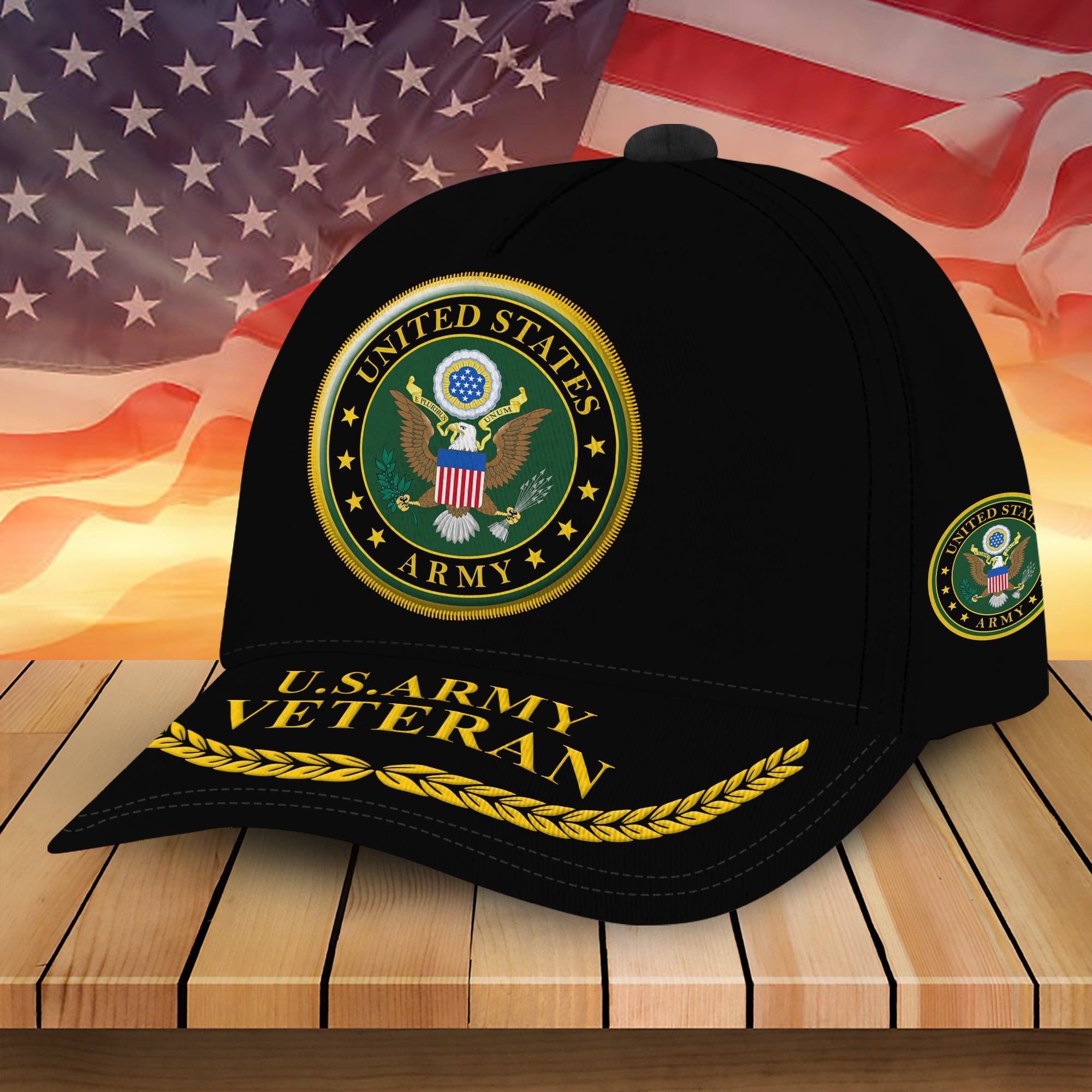 Multiple Services U.S Veteran Cap 3D Printed Trucker Hats Custom Hats Gifts For Men & Women