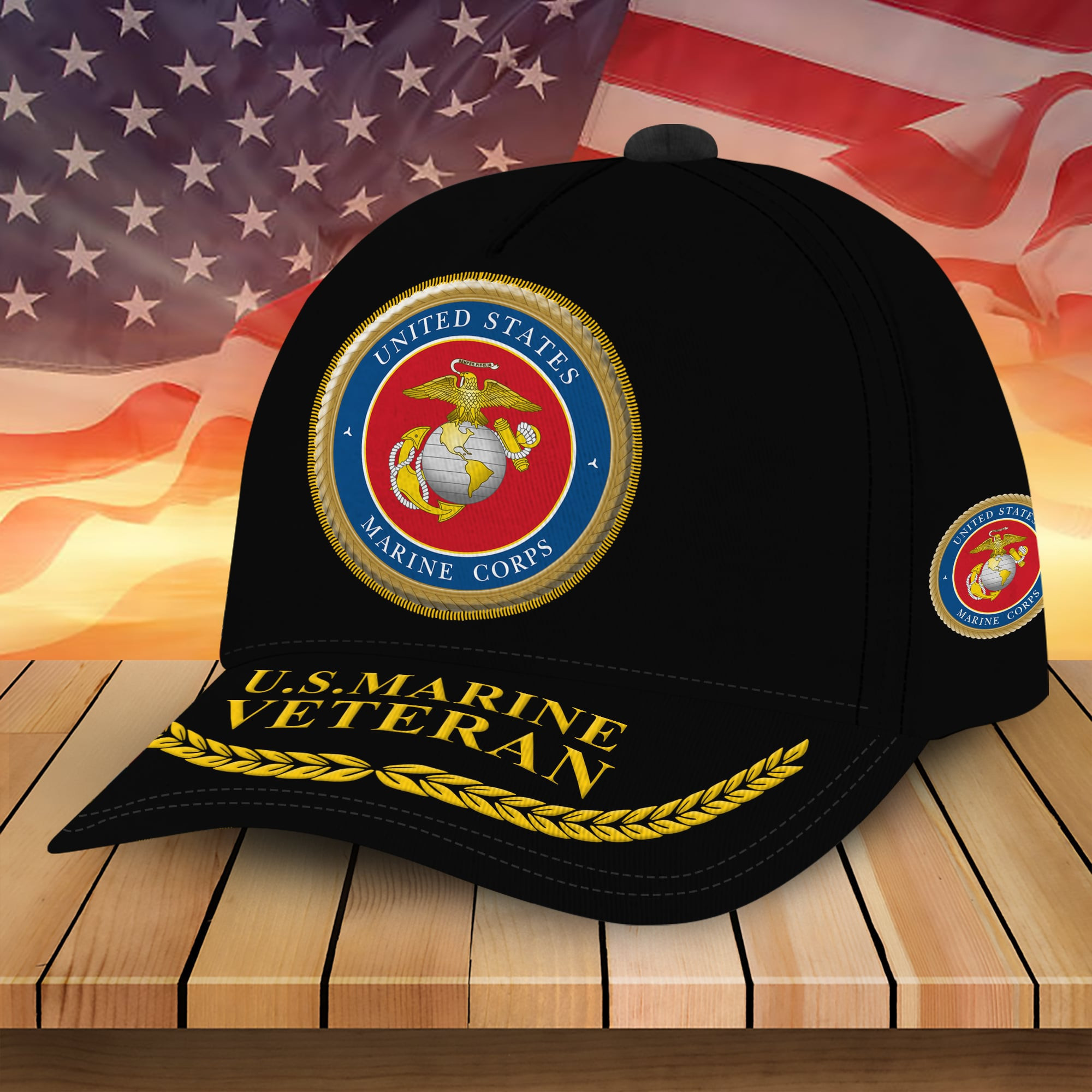 Multiple Services U.S Veteran Cap 3D Printed Trucker Hats Custom Hats Gifts For Men & Women