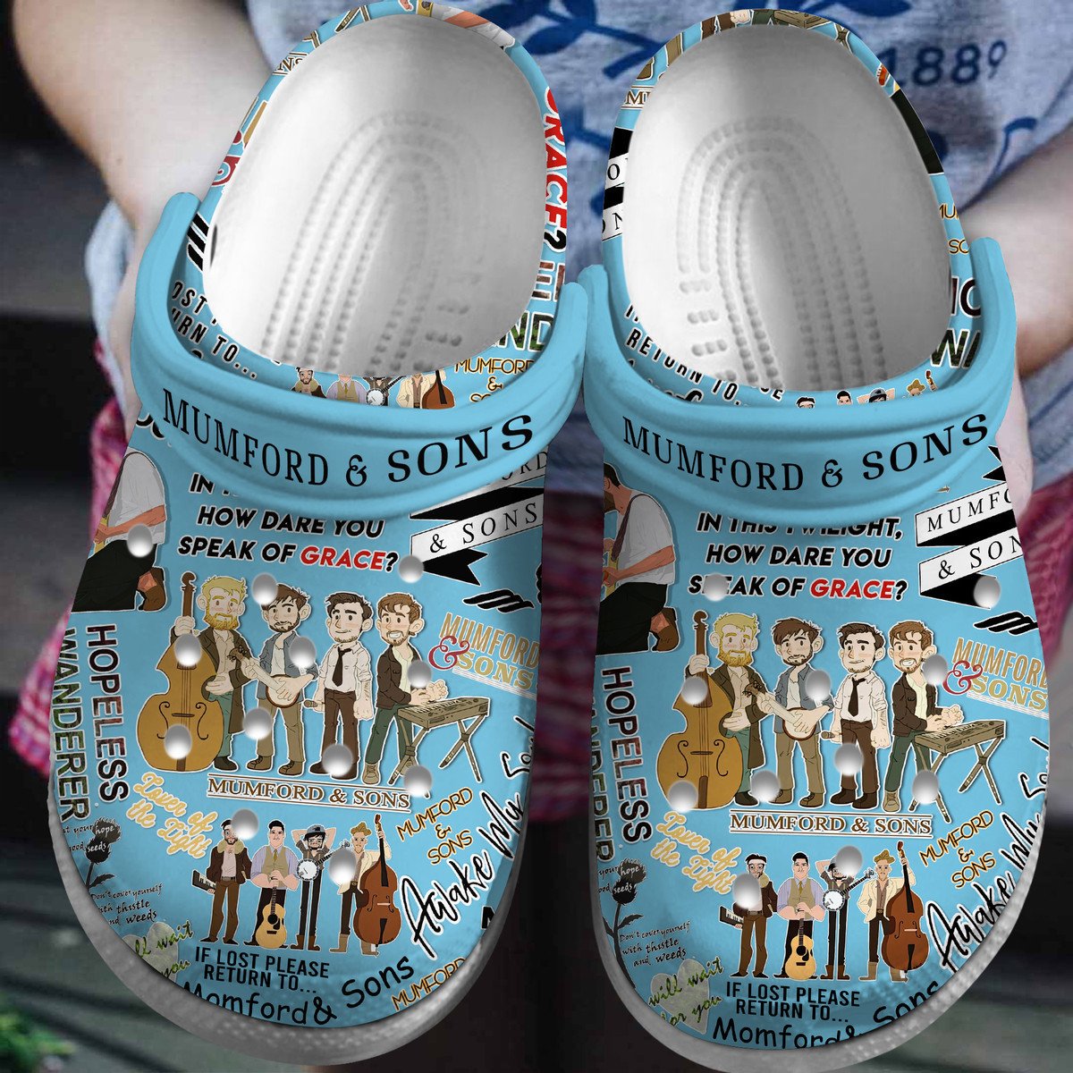 Mumford & Sons Band Music Crocs Crocband Clogs Shoes Comfortable For Men Women and Kids