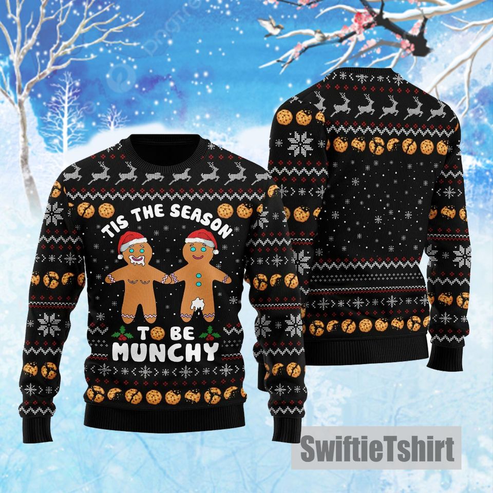 Munchy Gingerbread Naughty Ugly christmas Sweater
