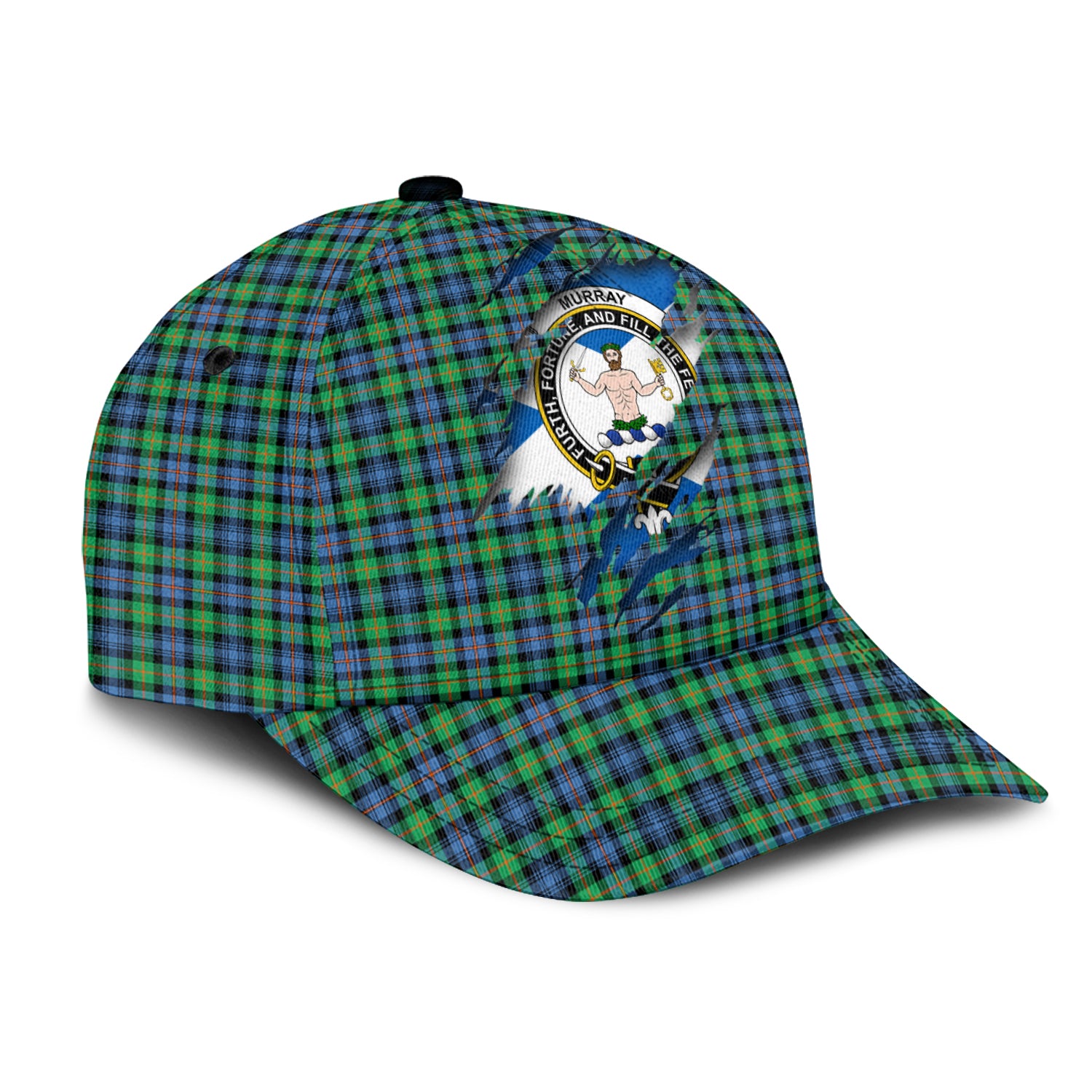 Murray of Atholl Ancient Tartan Plaid Cap, Family Crest In Me Style Tartan Baseball Cap TS23 Trucker Hats Custom Hats Gifts For Men & Women