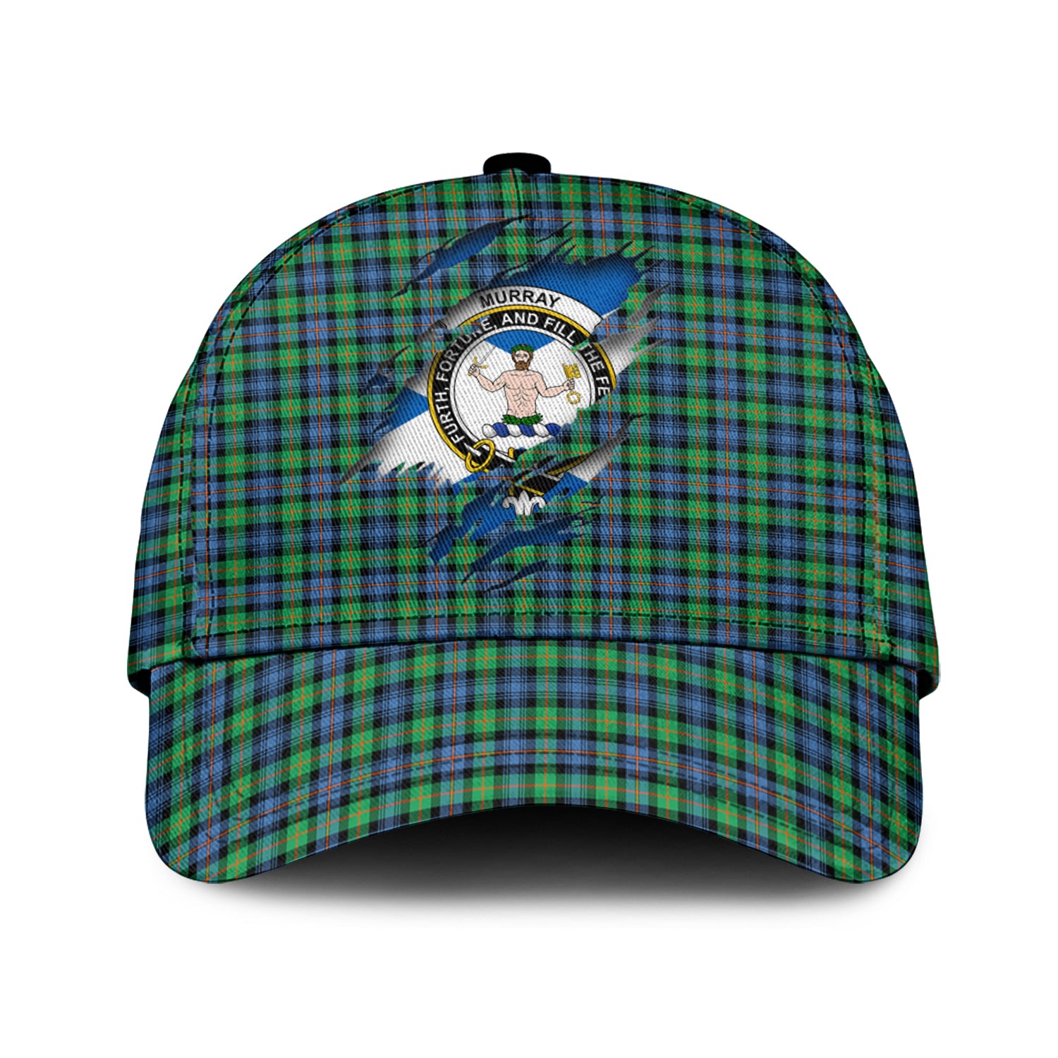 Murray of Atholl Ancient Tartan Plaid Cap, Family Crest In Me Style Tartan Baseball Cap TS23 Trucker Hats Custom Hats Gifts For Men & Women