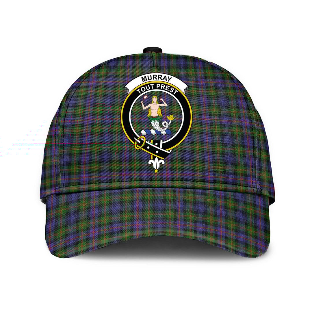 Murray of Atholl Modern Tartan Baseball Cap, Tartan Plaid Cap with Family Crest K23 Trucker Hats Custom Hats Gifts For Men & Women