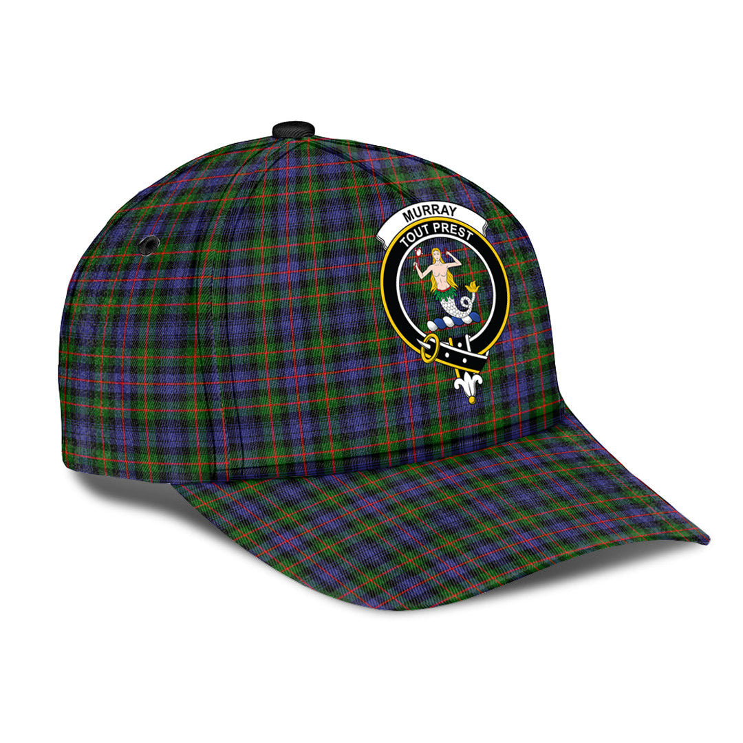 Murray of Atholl Modern Tartan Baseball Cap, Tartan Plaid Cap with Family Crest K23 Trucker Hats Custom Hats Gifts For Men & Women