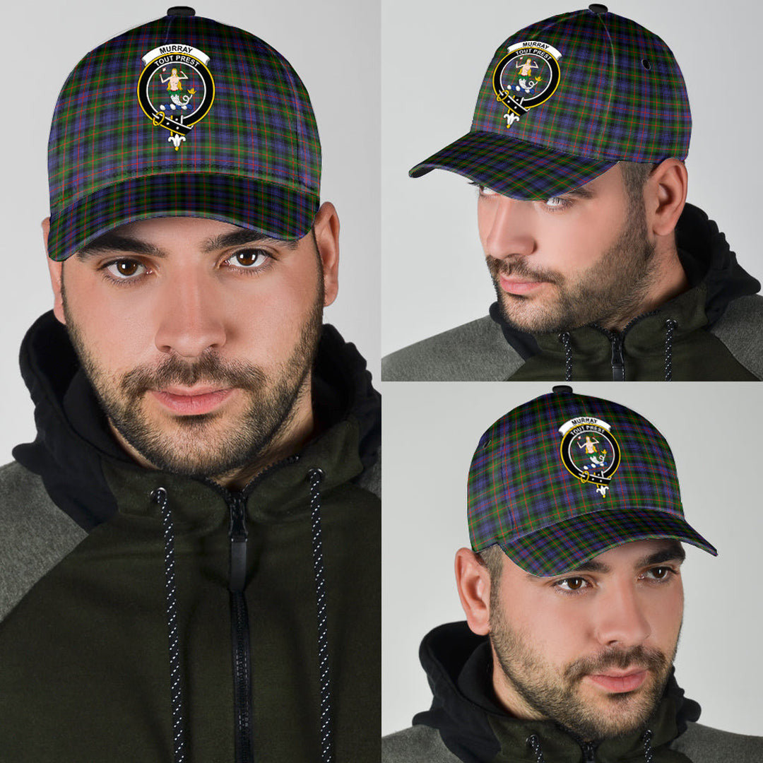 Murray of Atholl Modern Tartan Baseball Cap, Tartan Plaid Cap with Family Crest K23 Trucker Hats Custom Hats Gifts For Men & Women