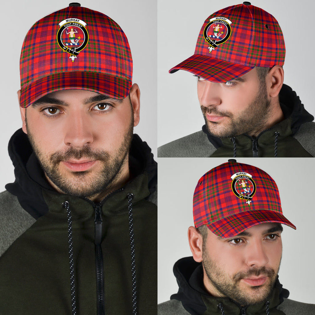 Murray of Tulloch Modern Tartan Baseball Cap, Tartan Plaid Cap with Family Crest K23 Trucker Hats Custom Hats Gifts For Men & Women