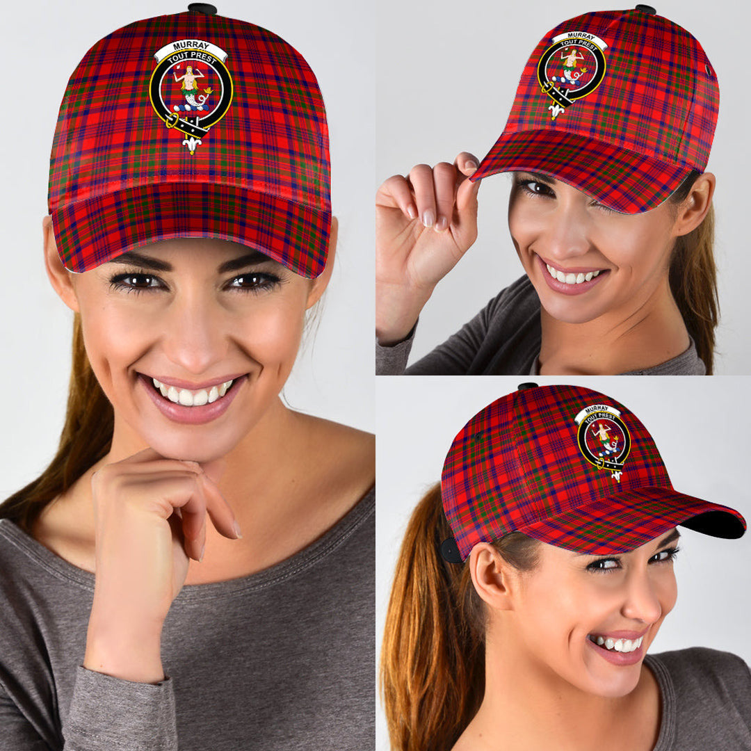 Murray of Tulloch Modern Tartan Baseball Cap, Tartan Plaid Cap with Family Crest K23 Trucker Hats Custom Hats Gifts For Men & Women