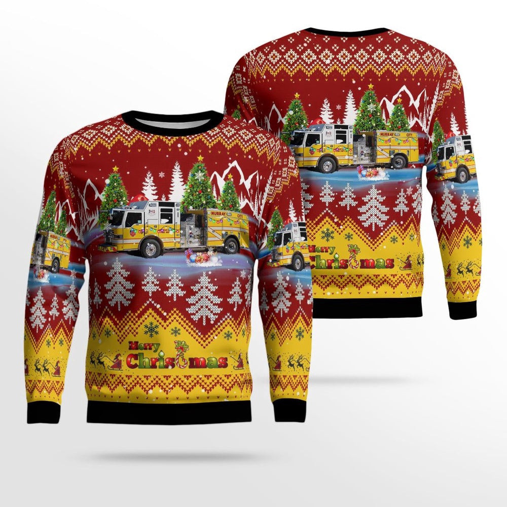 Murray Utah Murray City Fire Department AOP Ugly Sweater Christmas Unisex Sweaters Gift For Christmas