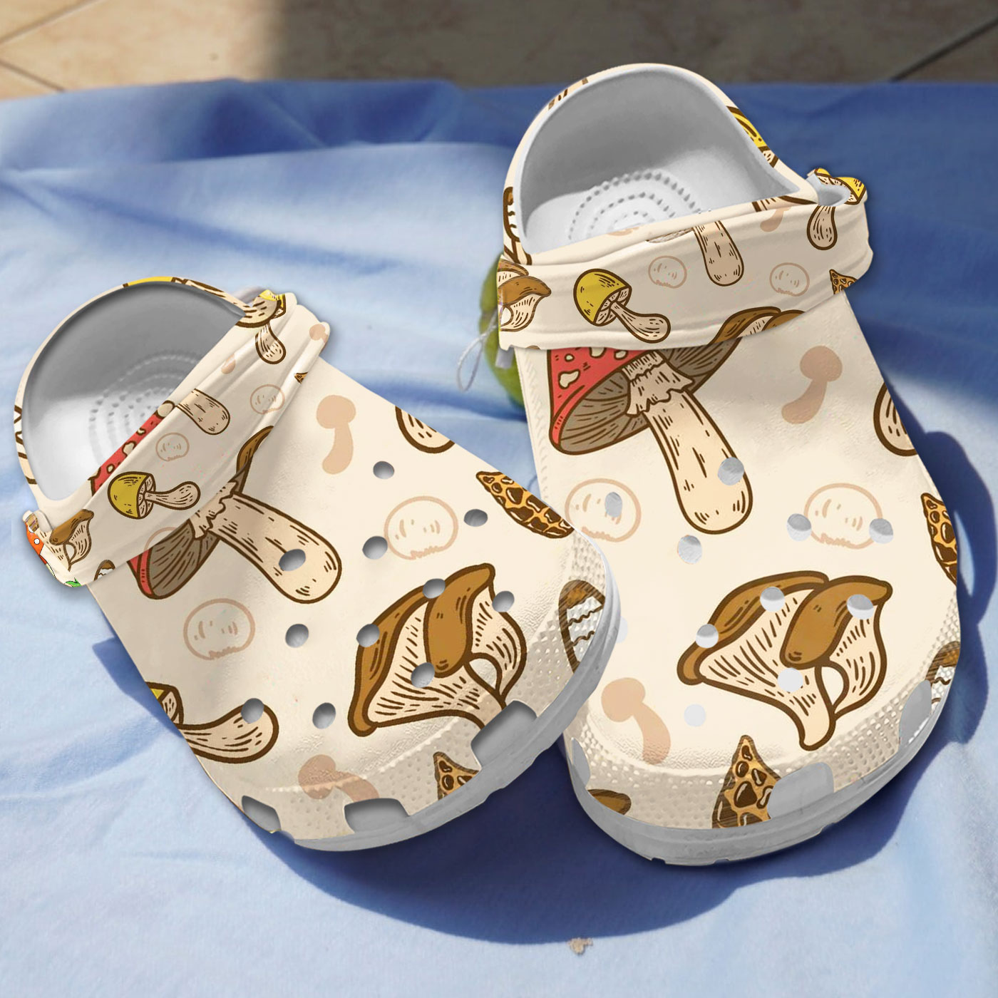 Mushroom Crocs Crocband Clogs Shoes Comfortable For Men Women and Kids