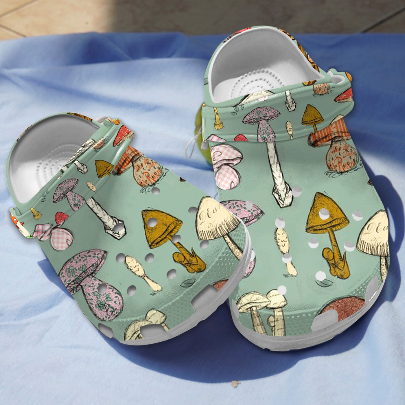 Mushroom Crocs Crocband Clogs Shoes Comfortable For Men Women and Kids