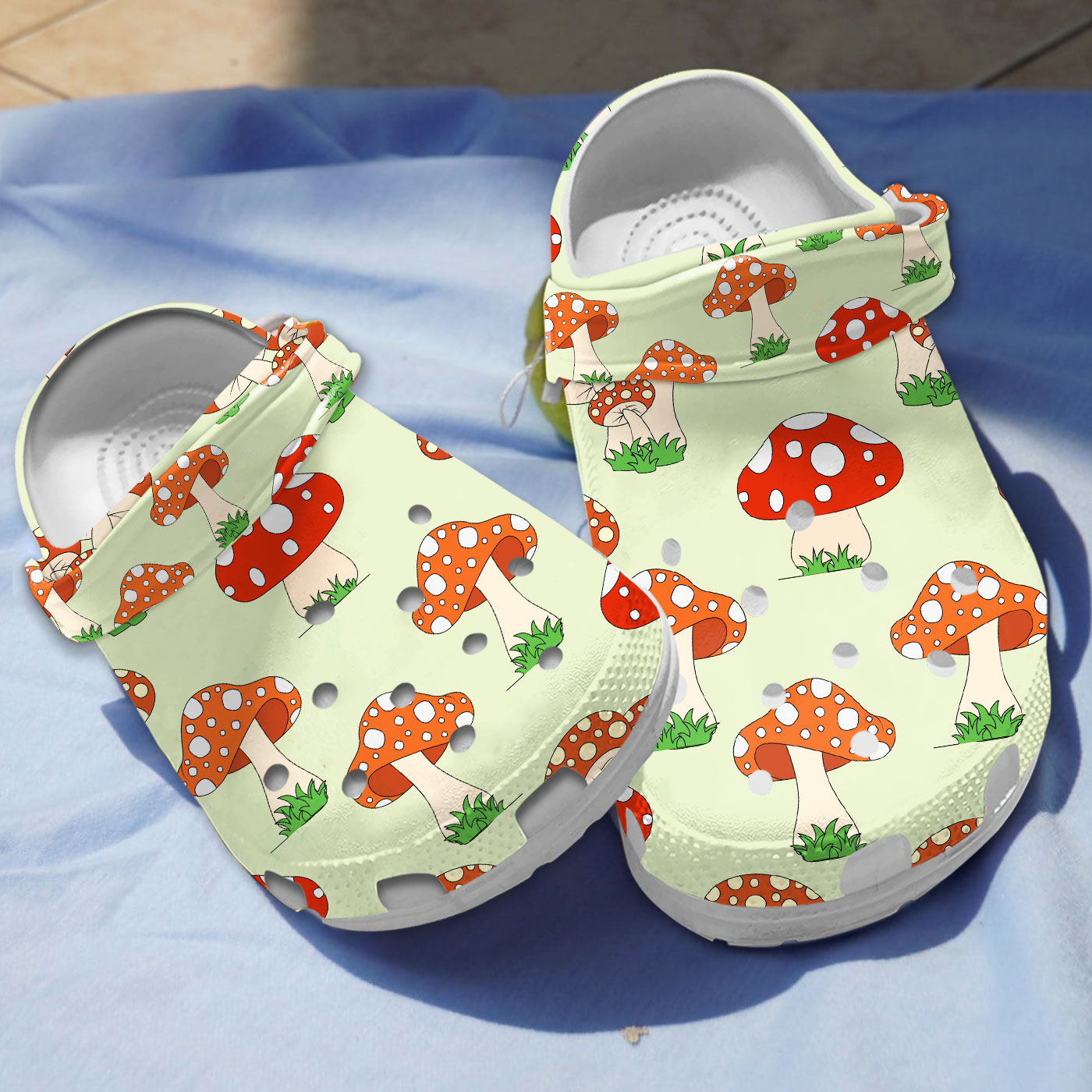 Mushroom Crocs Crocband Clogs Shoes Comfortable For Men Women and Kids