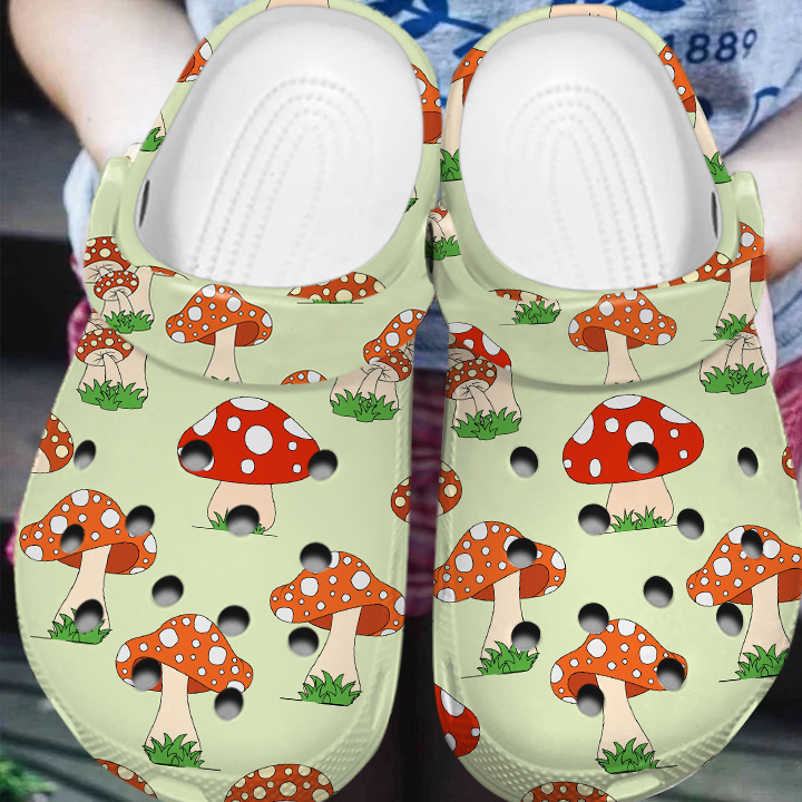 Mushroom Crocs Crocband Clogs Shoes Comfortable For Men Women and Kids - Image 3