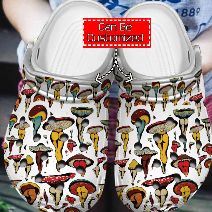 Mushroom - Dancing Mushroom Patterns Clog Shoes For Men And Women