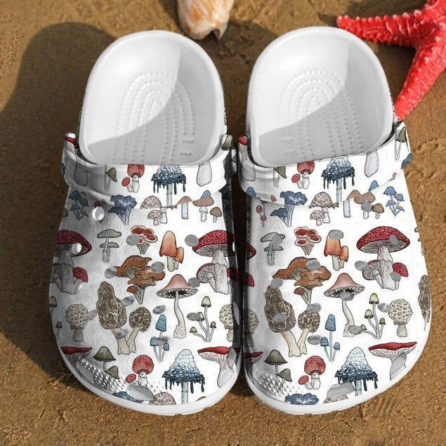 Mushroom Pattern Gift For Fan Rubber clog Shoes Comfy Footwear
