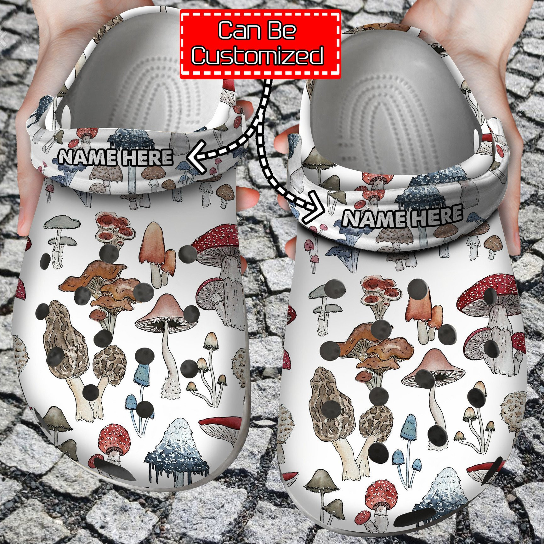 Mushroom Pattern Shoe Charms Gift For Lovers Her Birthday Gifts clog Shoes Mushroom