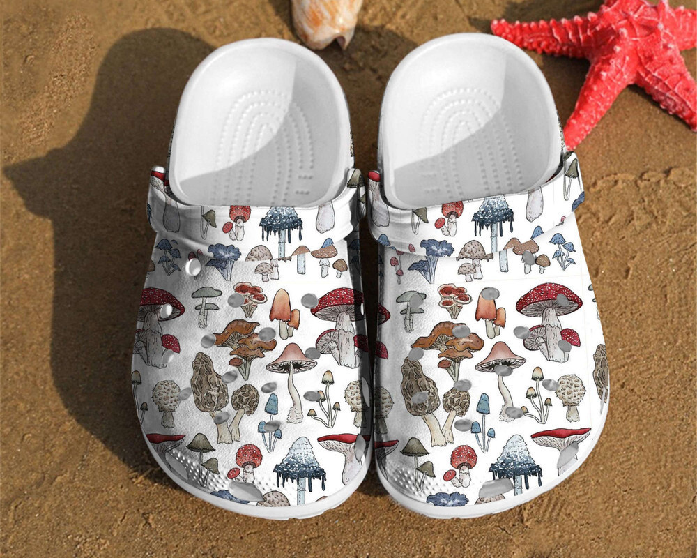Mushroom Pattern Shoe Charms Gift For Lovers Her Birthday Gifts Rubber clog Shoes Comfy Footwear
