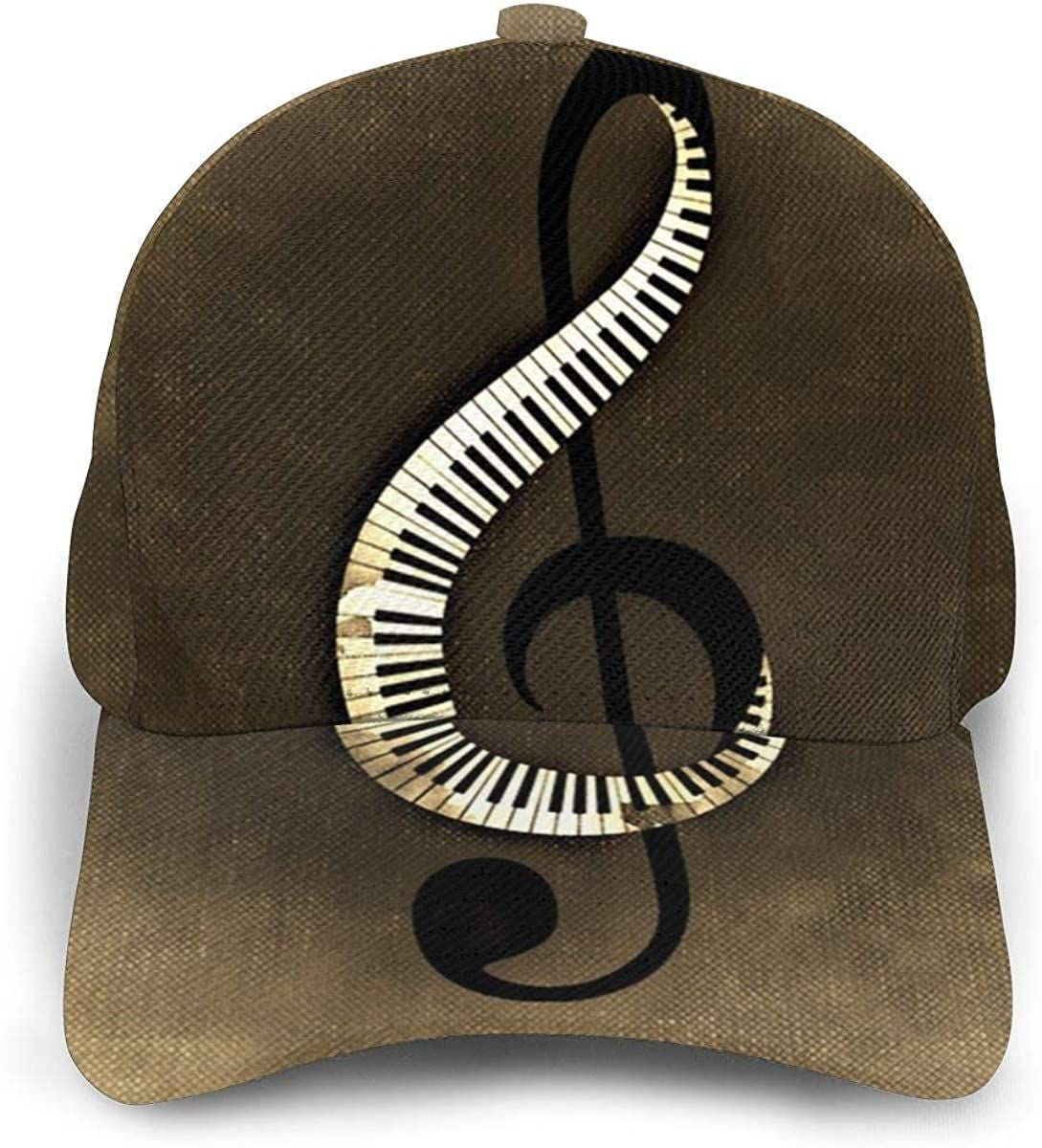 Music Clef Piano Keys Unisex 3D Printing Classic Baseball Cap Snapback Flat Trucker Hats Custom Hats Gifts For Men & Women