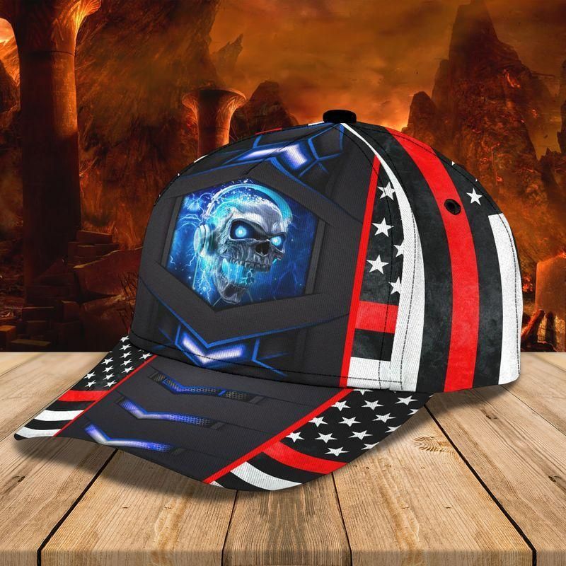 Music Skull Classic Cap Baseball Cap For Music Lovers Trucker Hats Custom Hats Gifts For Men & Women