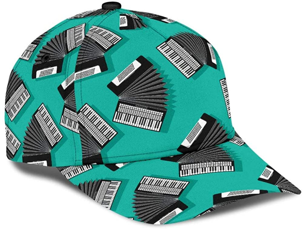 Musical Instrument Blue 3D Printed Unisex Hat Classic Cap Trucker Hats Custom Hats Gifts For Men & Women