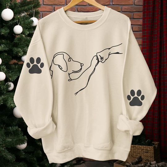My Best Fur-Friend - Dog Unisex Sweatshirt With Design On Sleeve - Christmas Gift For Pet Owners, Pet Lovers - Image 6