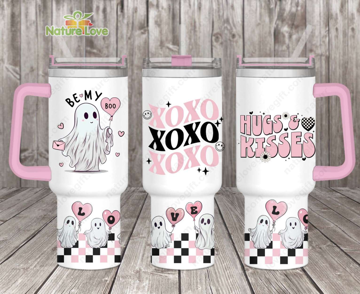 My Boo Cute Ghost Valentine Gift Custom Stanley Cup 40 oz 30 oz Tumbler With HandleTVC2301904