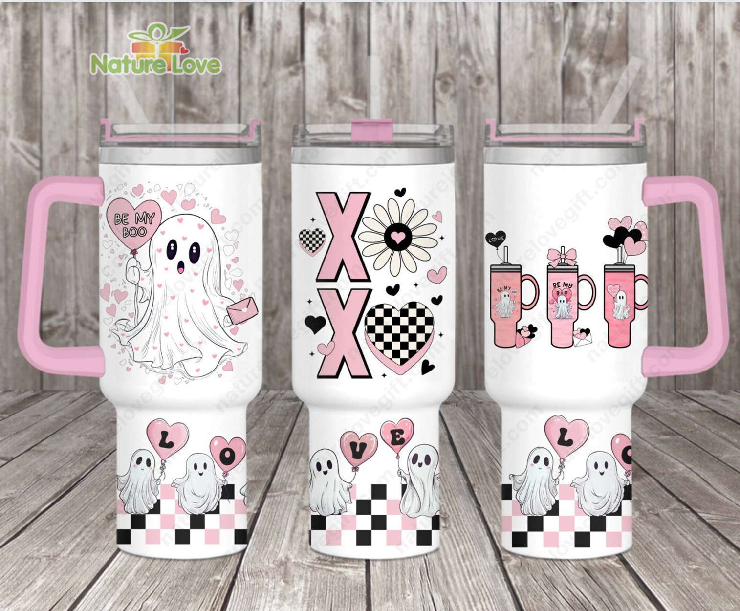 My Boo Cute Ghost Valentine Gift Custom Stanley Cup 40 oz 30 oz Tumbler With HandleTVC2301904