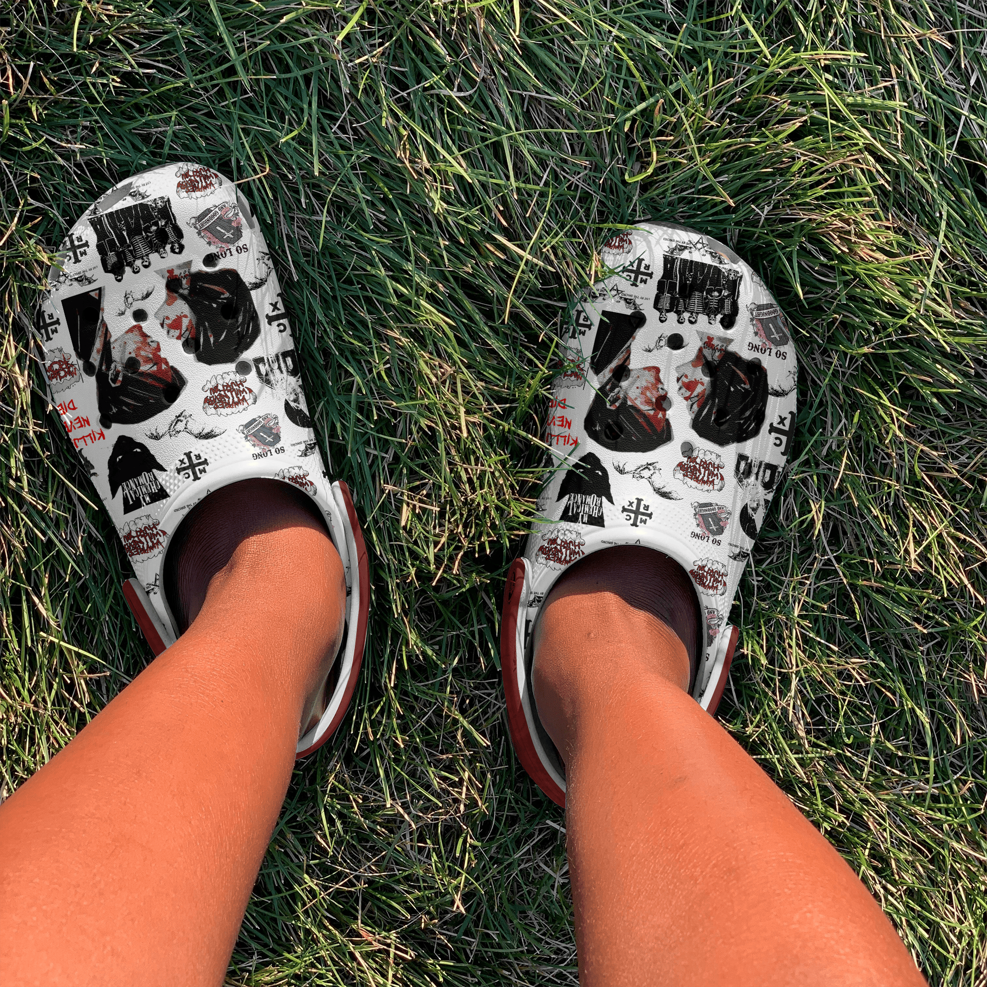 My Chemical Romance Music Crocs Crocband Clogs Shoes Comfortable For Men Women and Kids - Image 4