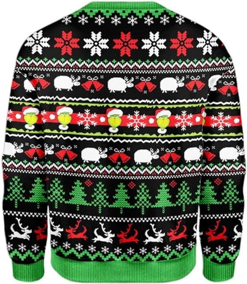 My Day I'm Booked Grin Ugly Christmas Sweater, Xmas Lover Ugly Sweatshirt - Image 3