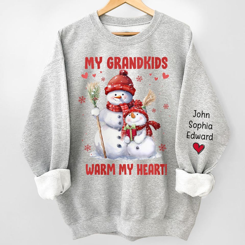 My Greatest Blessings Call Me Grandma - Family Personalized Unisex Sweatshirt With Design On Sleeve - Gift For Mom, Grandma