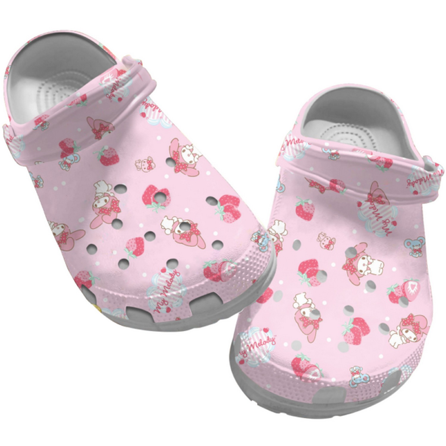 My Melody Cartoon Crocs Crocband Clogs Shoes Comfortable For Men Women and Kids