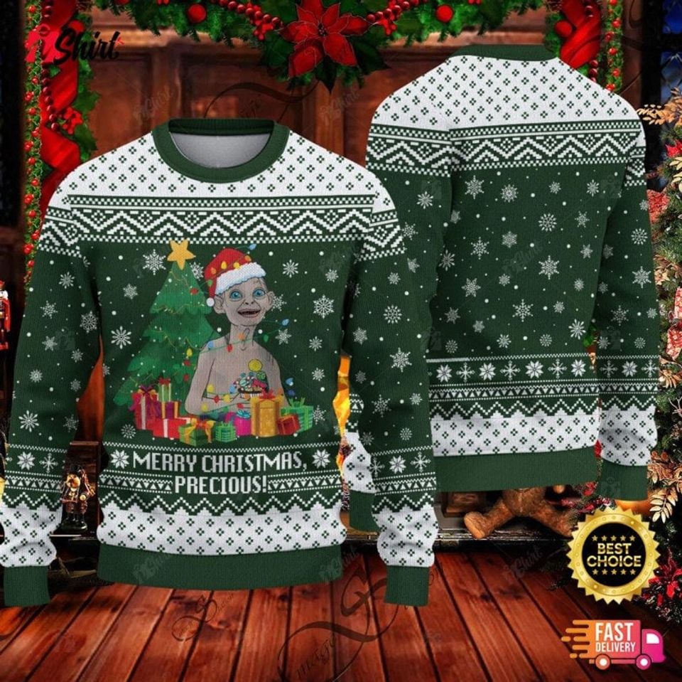 My Precious LOTR Ugly Christmas Sweater, My Precious Meme Ugly Sweater
