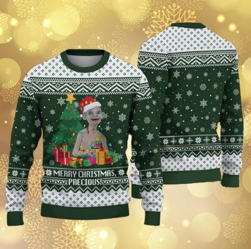 My Precious LOTR Ugly Sweater, My Precious Meme Christmas Ugly Sweater