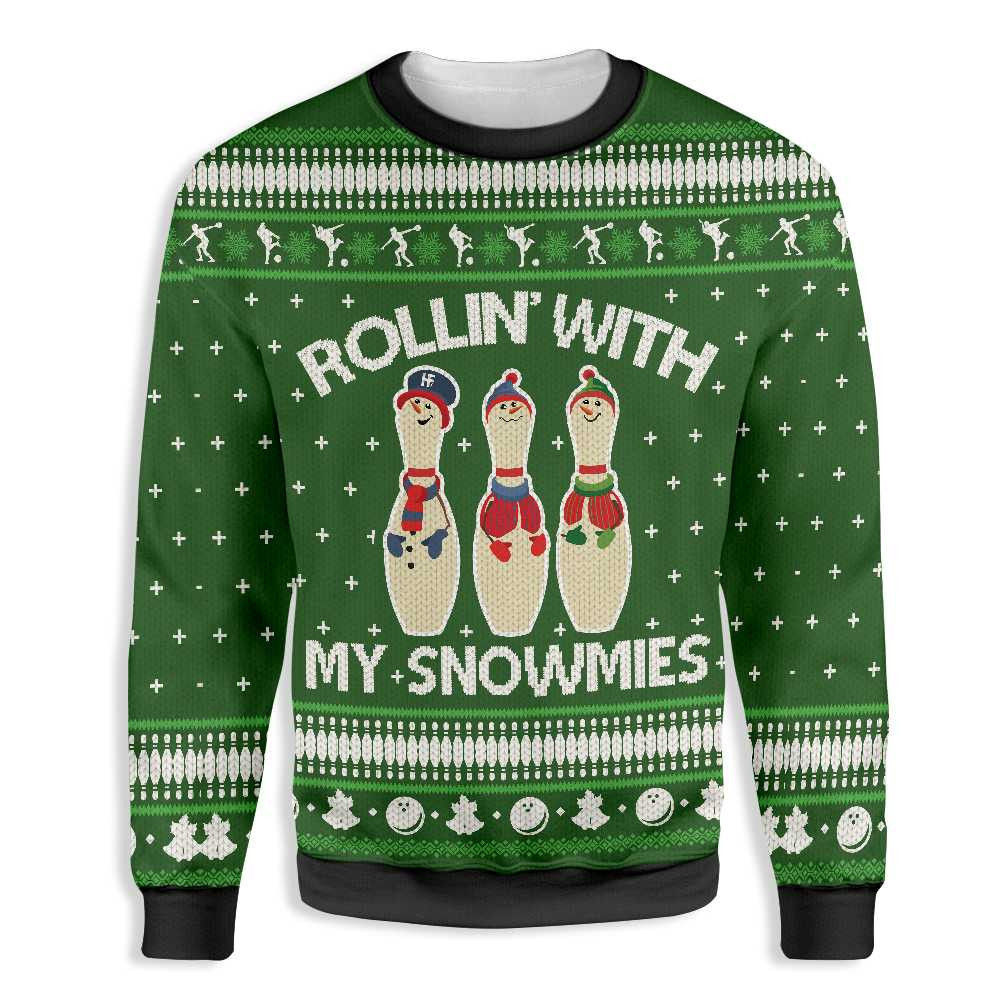 My Snowmies Ugly Christmas Sweater Adult 3D Funny Matching for family