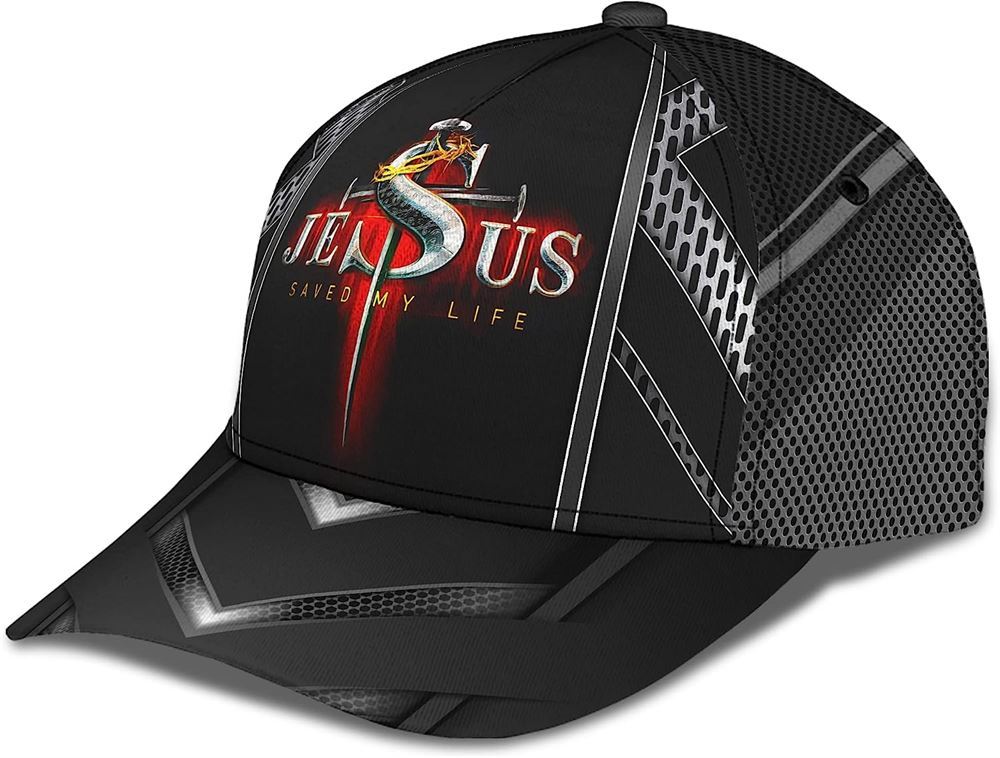 Nails Cross With Crown Of Thorn Jesus Saved My Life Baseball Cap Hat  Trucker Hats Custom Hats Gifts For Men & Women