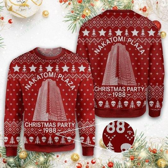 Nakatomi Plaza Ugly Christmas Sweater Adult 3D Funny Matching for family