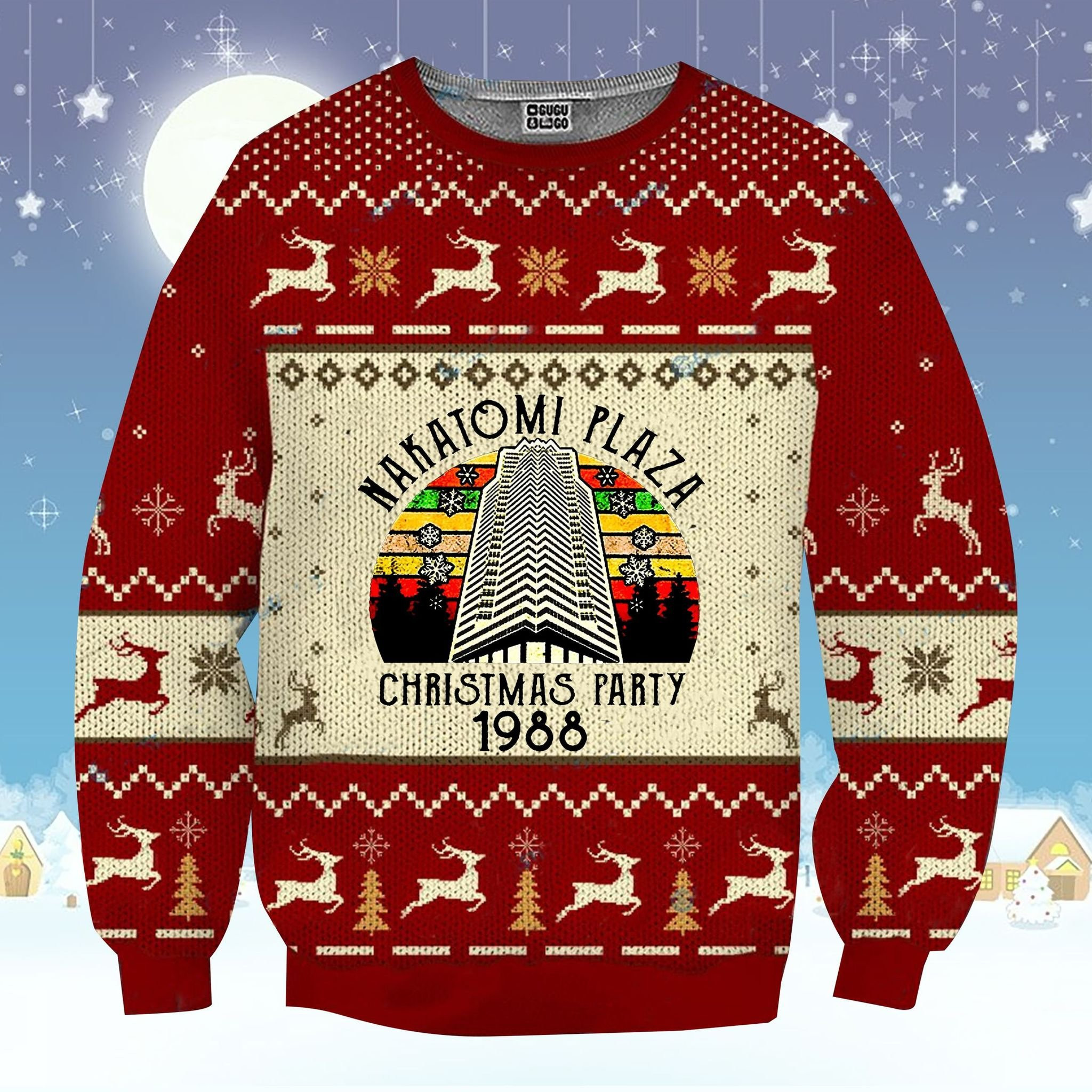 Nakatomi Ugly Christmas Sweater Adult 3D Funny Matching for family