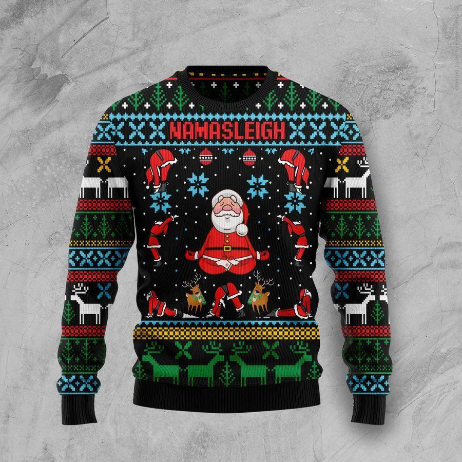 Namasleigh Ugly Christmas Sweater Adult 3D Funny Matching for family