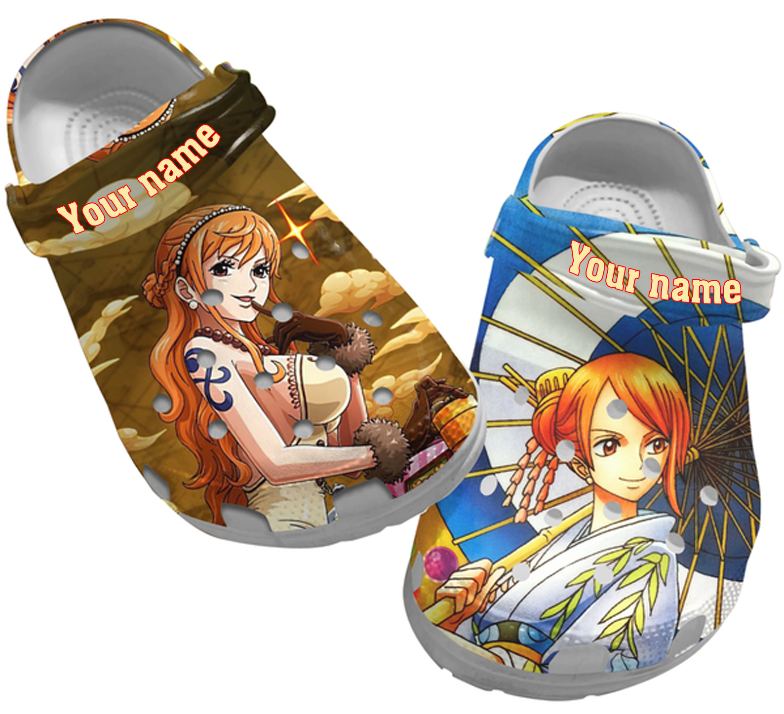 Nami One Piece Anime Crocs Crocband Clogs Shoes Comfortable For Men Women and Kids