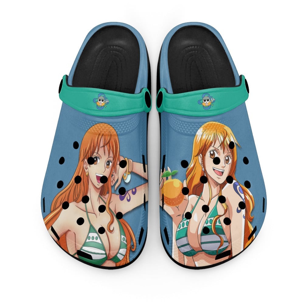 Nami One Piece Anime Crocs Crocband Clogs Shoes Comfortable For Men Women and Kids