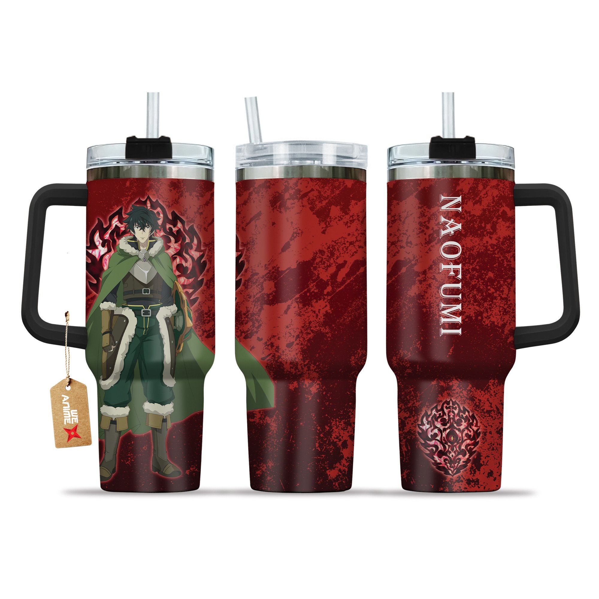 Naofumi Iwatani Rage Shield The Rising of the Shield HeroÂ Anime Custom Stanley Cup 40 oz 30 oz Tumbler With HandleTVC2301210