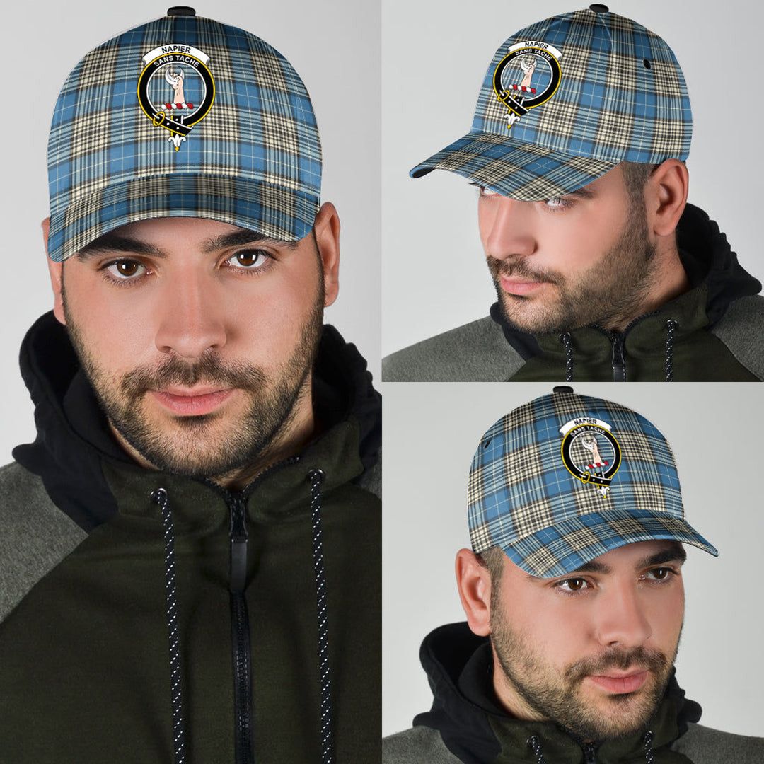 Napier Ancient Tartan Baseball Cap, Tartan Plaid Cap with Family Crest K23 Trucker Hats Custom Hats Gifts For Men & Women