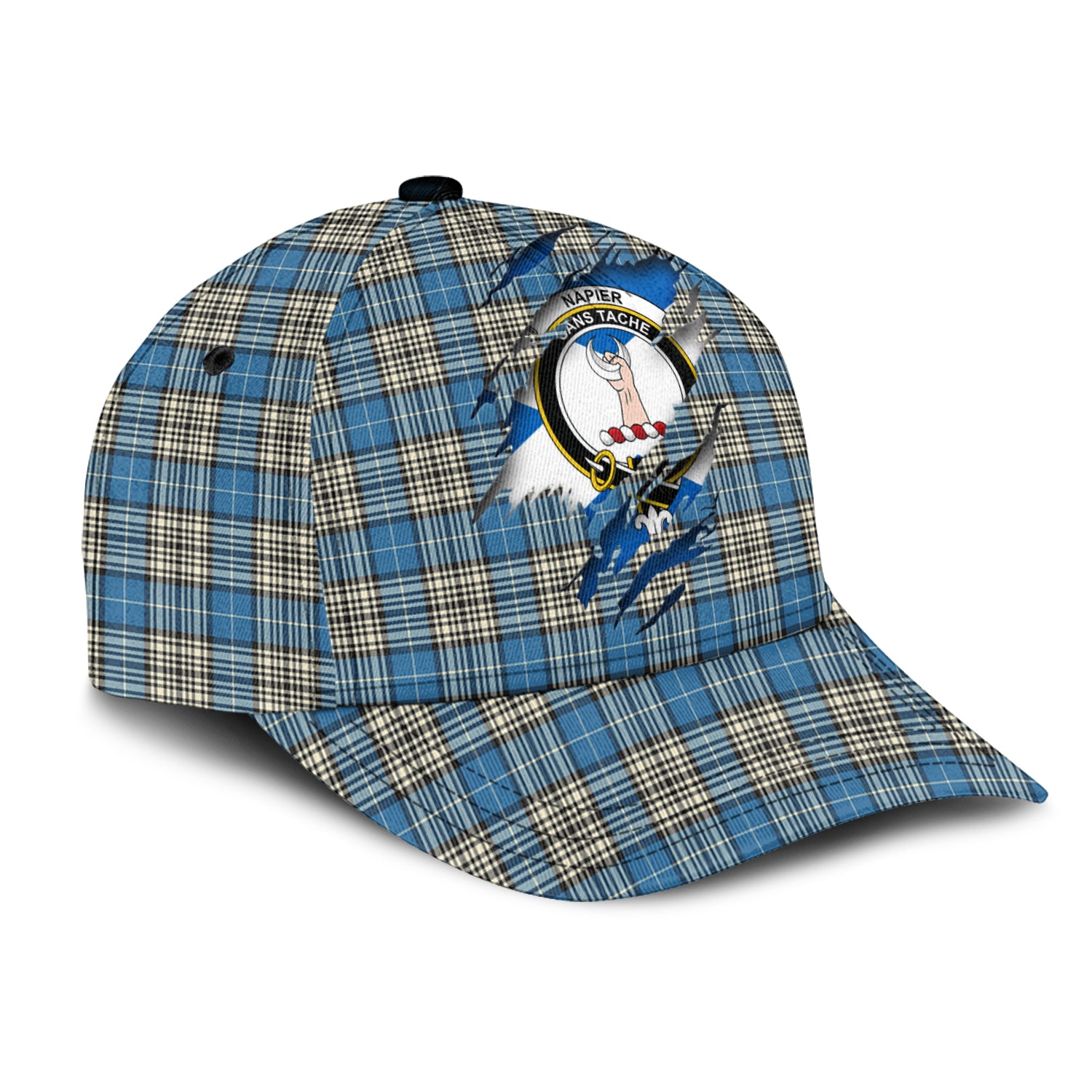 Napier Ancient Tartan Plaid Cap, Family Crest In Me Style Tartan Baseball Cap TS23 Trucker Hats Custom Hats Gifts For Men & Women