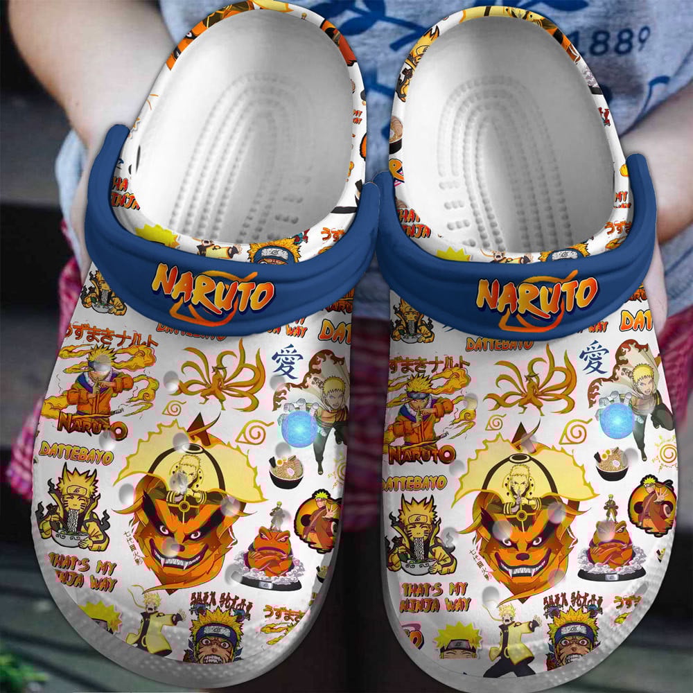Naruto Anime Cartoon Premium Crocs Crocband Clogs Shoes Comfortable For Men Women and Kids